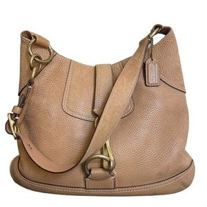 Coach Brass/Brown Smooth Leather Satchel